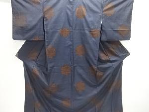 雪輪模様織り出し本場泥大島紬着物